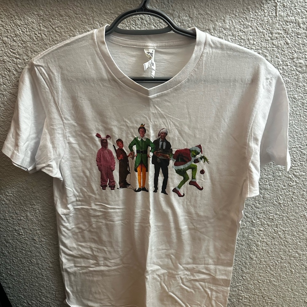 Christmas Characters V Neck Tee
